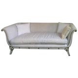 Painted Swedish Neoclassical Sofa with Gilt Trim