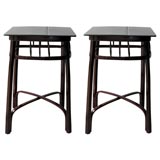 pair of vienna secession side tables by gustav siegel