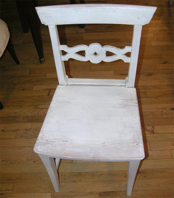Swedish Pair of Wooden Side Chairs