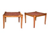 Pair of Diphros stools by T. H. Robsjohn-Gibbings for Saridis