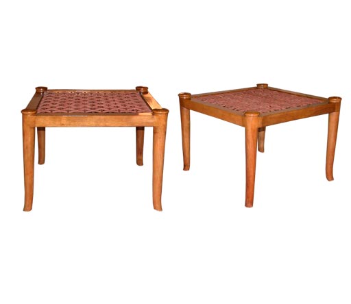 Pair of Diphros stools by T. H. Robsjohn-Gibbings for Saridis
