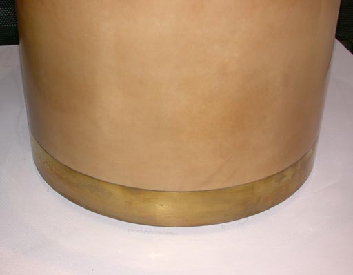 Lacquered goatskin dining table by Karl Springer