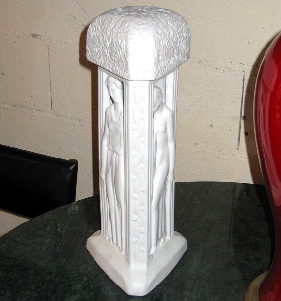 Limoges Porcelain Lamp/Perfume Burner Attributed to P. Follot