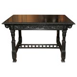 Late Victorian Ebonized Library Table