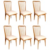 Set of six French Art moderne sidechairs