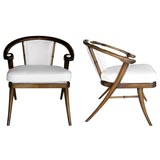 Pair Roman Style Arm Chairs