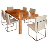 Dining table and chairs by Milo Baughman for Thayer Coggin