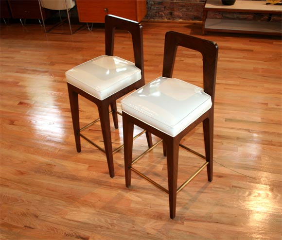 Pair bar stools by Edward Wormley