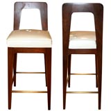 Pair bar stools by Edward Wormley