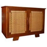 Console / Cabinet  with Grass Cloth Weave