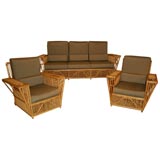 Fine 
Rare 3-piece Deco styled reed set