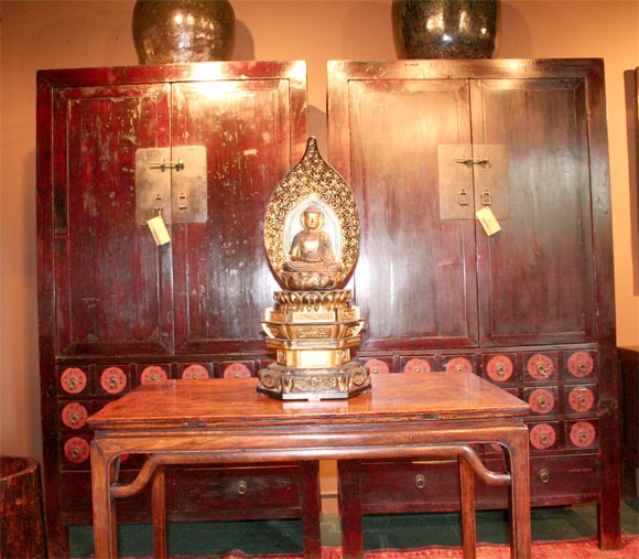 Amida Nyorai Sitting Atop a Lotus Throne