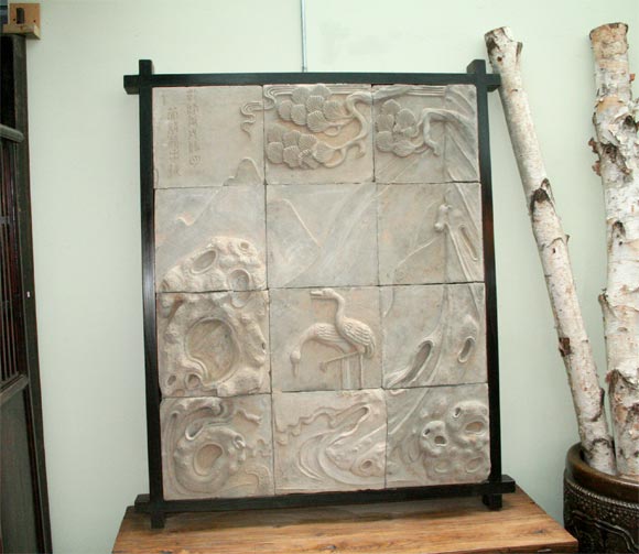 Ceramic Tile Relief Mosaic in Frame
