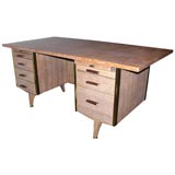 limed Oak Desk by J Adnet