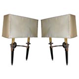 pair of sconces by J Adnet