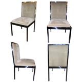 Set Of Eight Karl Springer Chrome Chairs