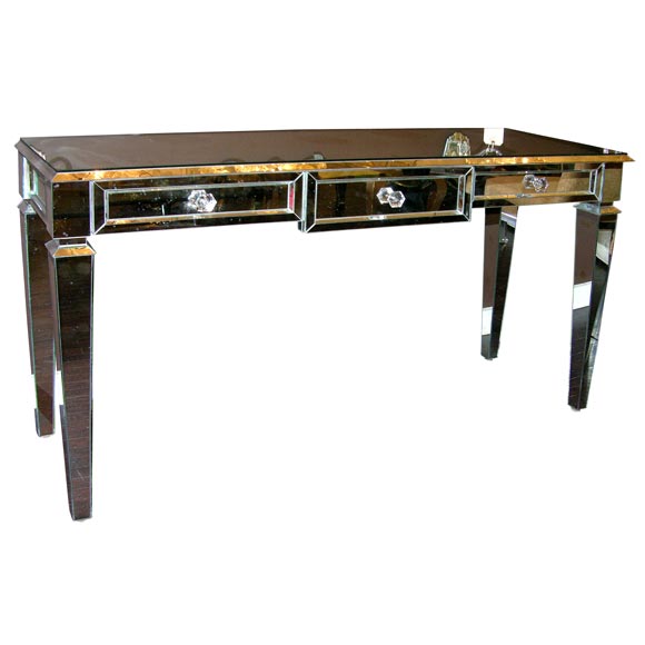 Custom Mirrored Console Table For Sale at 1stdibs