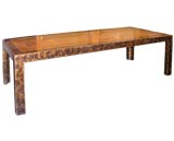 Widdicomb Oil Droped Lacquer Coffee Table with Metal Insert Top