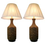 Pair of Cork Lamps