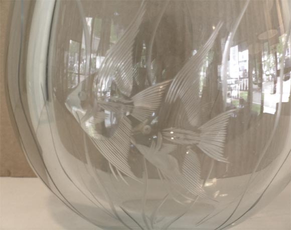 Glass Angelfish Vase by Stromberg 3