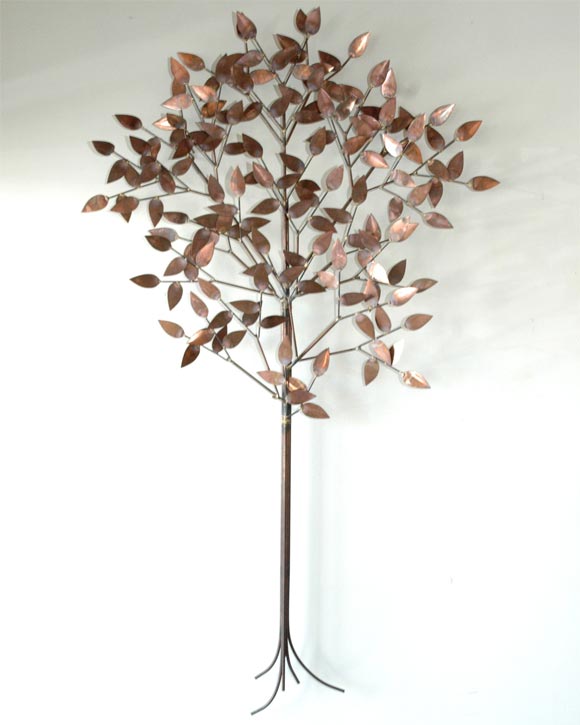 Copper Tree Sculpture by Curtis Jere