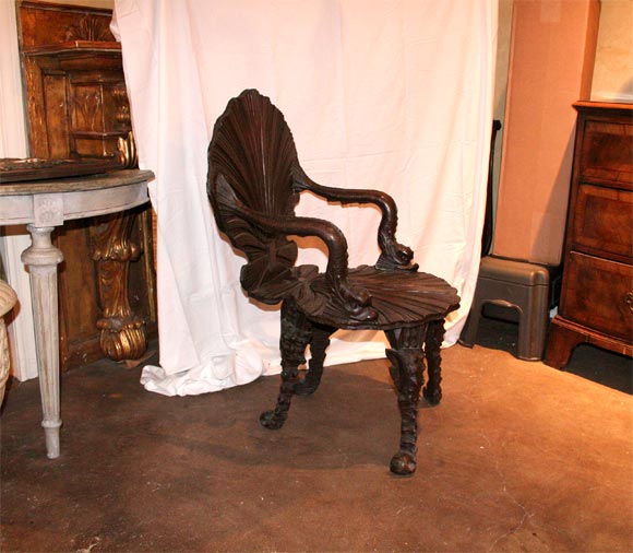 Chaise Grotto italienne du 19ème siècle.