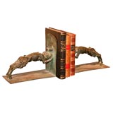 Pair Of Metal Satyr Form Bookends Antique Pair Of Metal Satyr Form Bookends