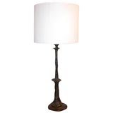 Scuplted Bronze Table Lamp