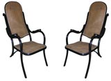 stylish pair of bentwood chairs by thonet