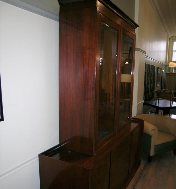 Mahogany sideboard with tall cabinet