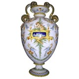 Italian majolica urn