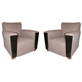 A Pair of Art Deco Club chairs, attrib. to Maxime Old