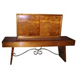 A Console Table with upper cabinet, Attrib. to Maxime Old