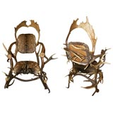 Pair of  1930's Horn Chairs
