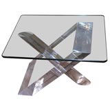 Sculptural Occasional Table in Thick Molded Acrylic