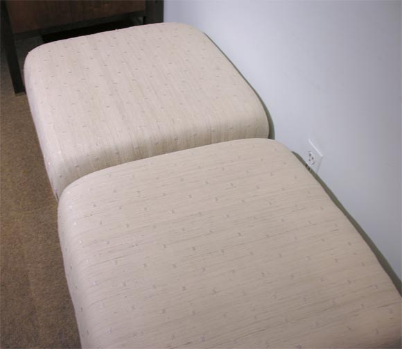 Pair of "Souffle" Ottomans designed by Karl Springer