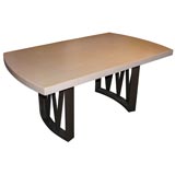 Dining Table with Lacquered Cork Top by Paul Frankl