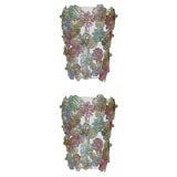 Pair of Murano Glass Floral Sconces