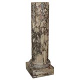 Breche violet carved and fluted marble column