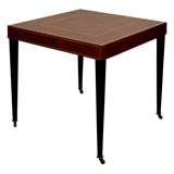French Game Table with Leather Top