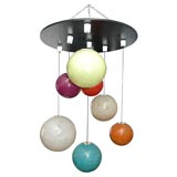 Large French Chandelier with Resin Globes