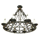 19th C. Spanish Iron Chandelier (GMD#1017)