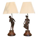 Pair Napoleon III Lamps