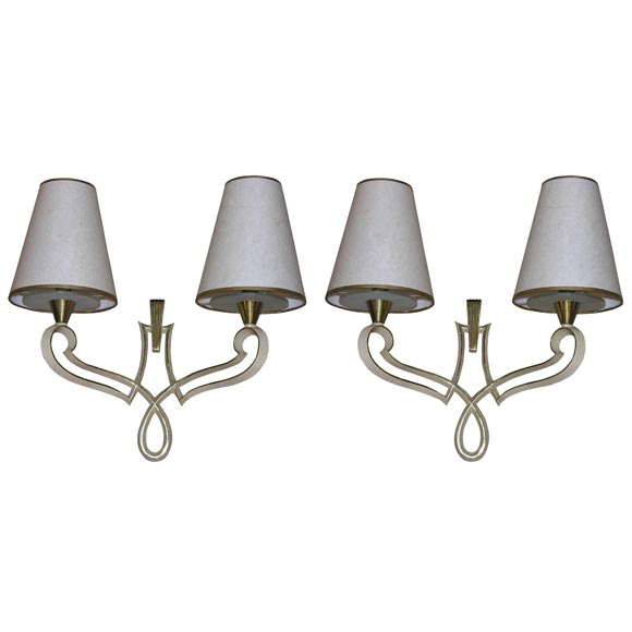Pair of 40 s Sconces without shades at 1stdibs