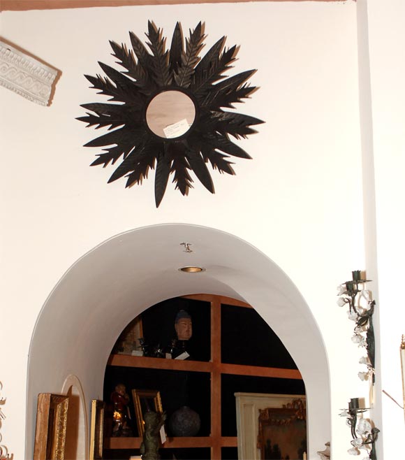 Italian tole metal Sunburst Mirror 1