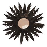 Italian tole metal Sunburst Mirror