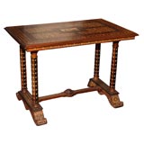Extraordinary Inlaid Ivory Marquetry Table