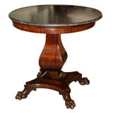 A 19th Century American Empire Mahogany Marble Top Table