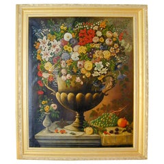 LARGE SCALE ITALIAN FLORAL URN STILL LIFE