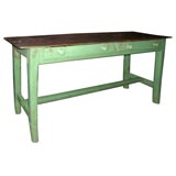 Antique Green Painted Server